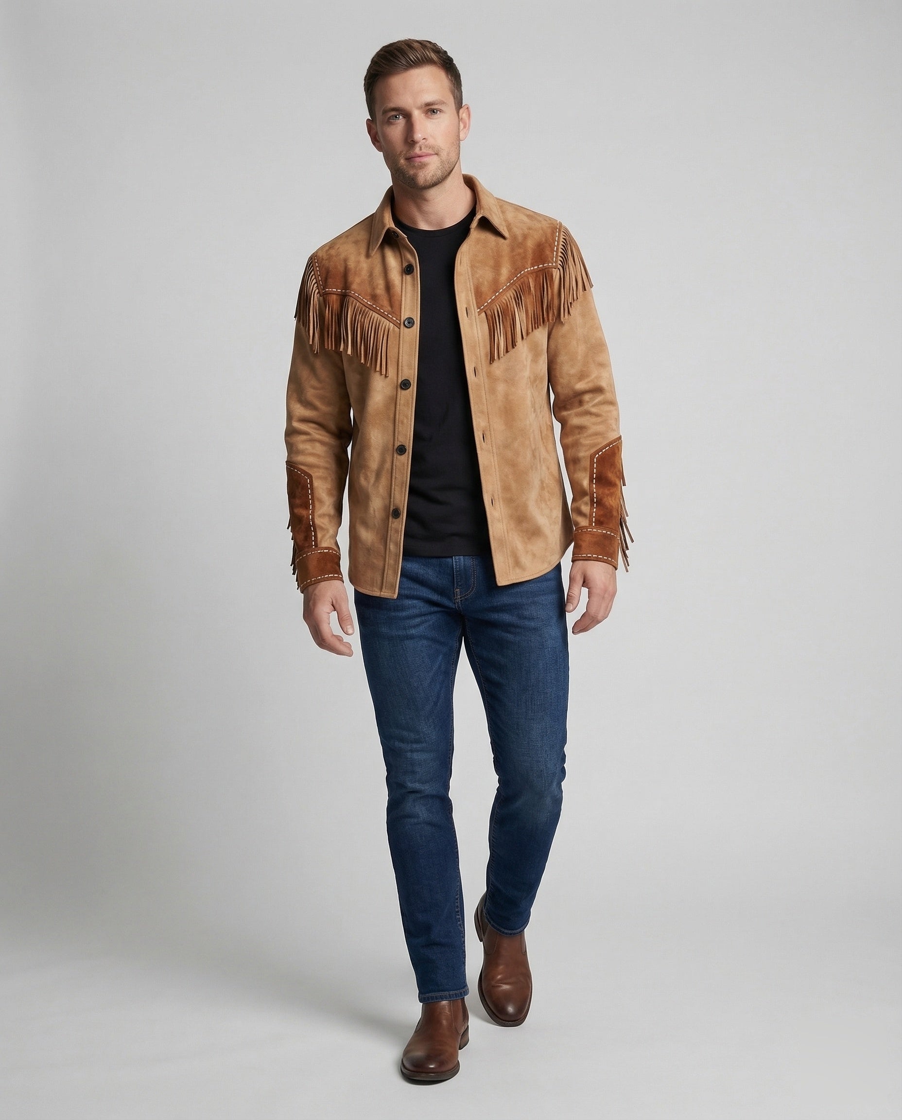 Alexander | Men's Western Shirt | Rugged Style with Embroidered Details