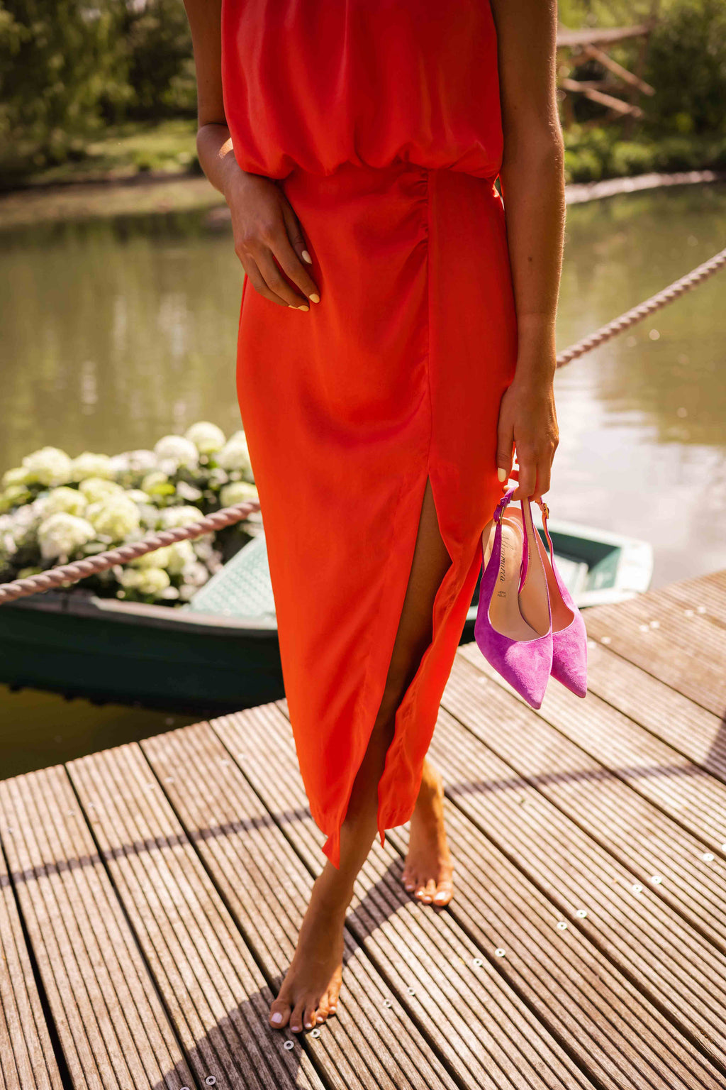 Amelia | Women’s Halter Neckline Midi Dress | Elegant Confidence with a Modern Silhouette