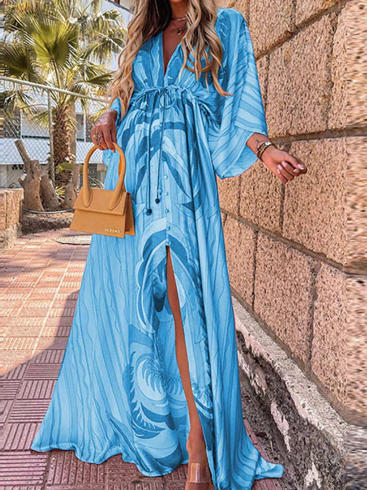 Lily | Women’s Long Loose Sleeve Maxi Dress | Effortless Elegance with Flowing Comfort
