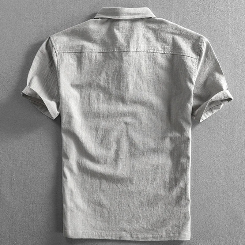 Freddie | Men’s Linen Short Sleeve Polo Shirt | Breathable and Effortless
