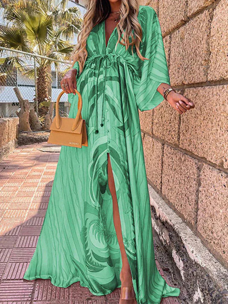 Lily | Women’s Long Loose Sleeve Maxi Dress | Effortless Elegance with Flowing Comfort