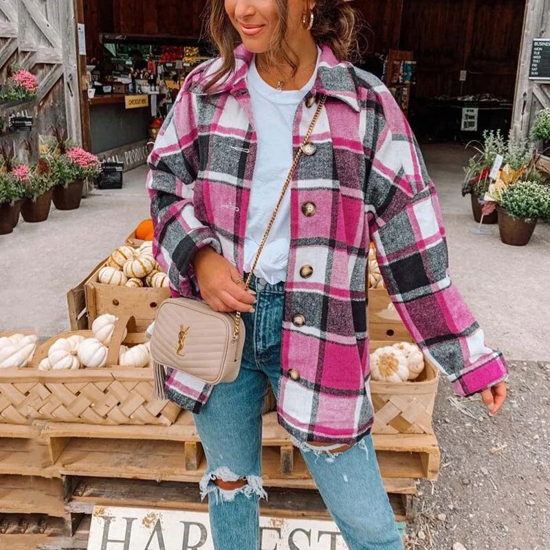 Millie | Women's Casual Flannel Shirt, Soft Cotton Blend Winter Shirt for Everyday Wear