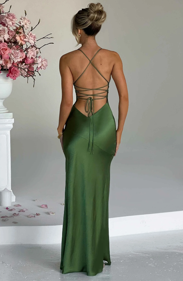 Rhian | Women’s High Slit Maxi Dress | Effortless Glamour and Elegant Sophistication