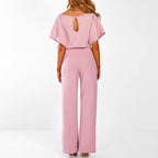 Catrin | Women’s Tie-Front Batwing Jumpsuit | Effortless Elegance & Relaxed Fit