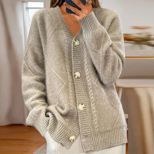 Aileen | Women's Cotton Cardigan, Timeless Lightweight Knit Cardigan for Casual Wear