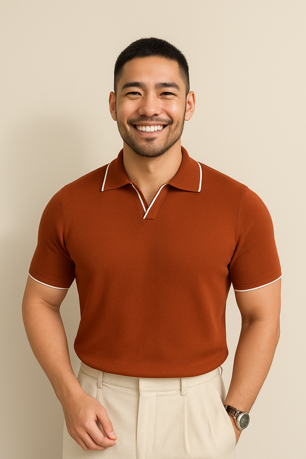 Albie | Men’s Short Sleeve Knit Polo | Modern and Refined Comfort