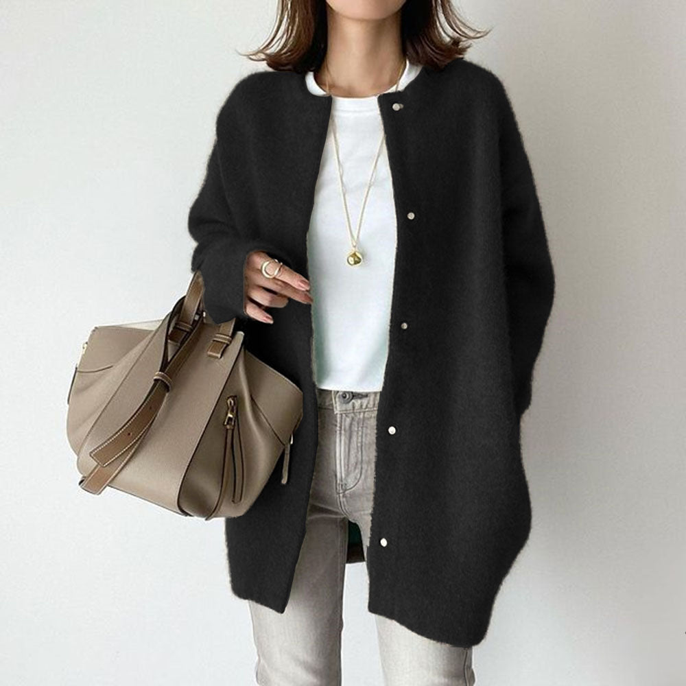 Victoria | Women's Longline Wool Cardigan, Luxury Knit Winter Layer