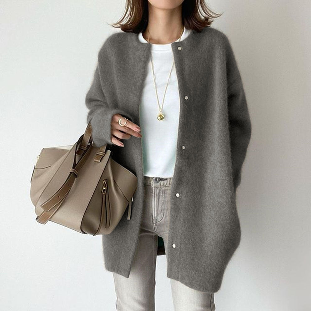 Victoria | Women's Longline Wool Cardigan, Luxury Knit Winter Layer