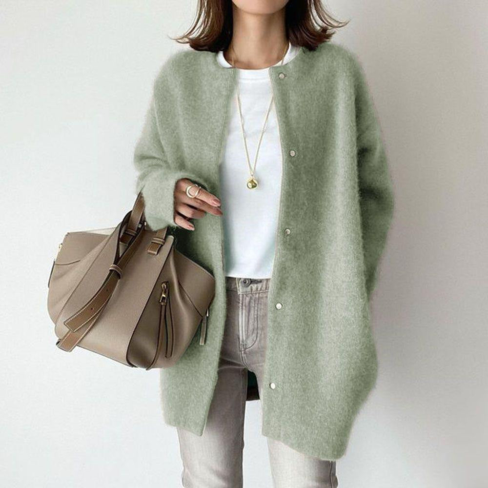 Victoria | Women's Longline Wool Cardigan, Luxury Knit Winter Layer
