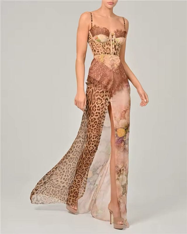 Susan | Animal Print Sleeveless Maxi Dress | Bold and Effortlessly Chic