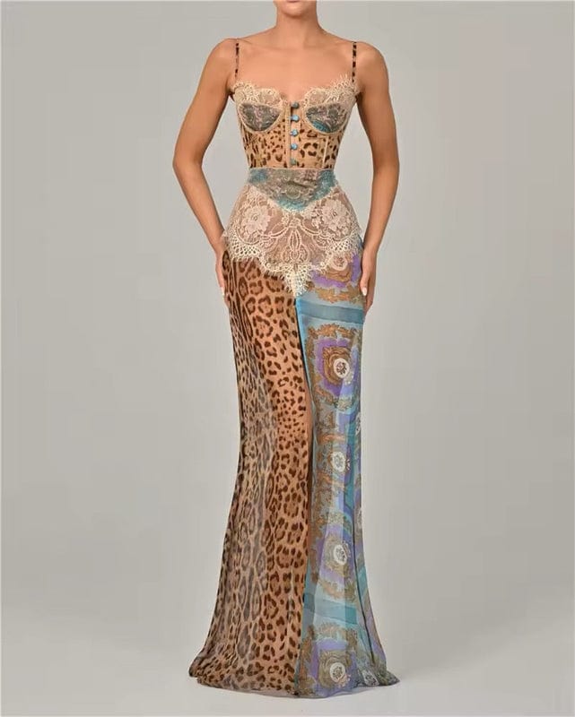 Susan | Animal Print Sleeveless Maxi Dress | Bold and Effortlessly Chic