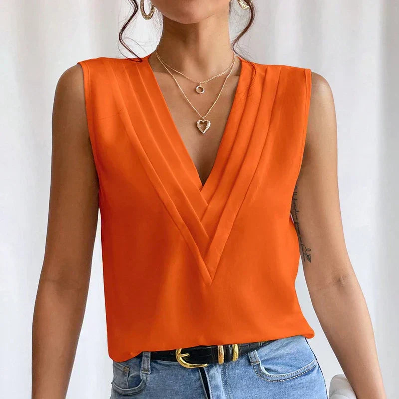 Harper | Women's Elegant Sleeveless Blouse | Lightweight Style and Timeless Sophistication