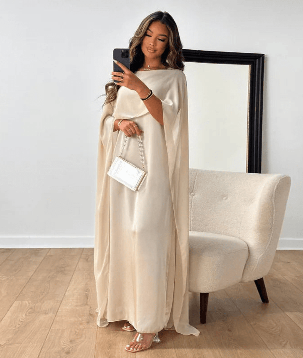 Mary | Floral Summer Dress | Soft Satin & Timeless Elegance