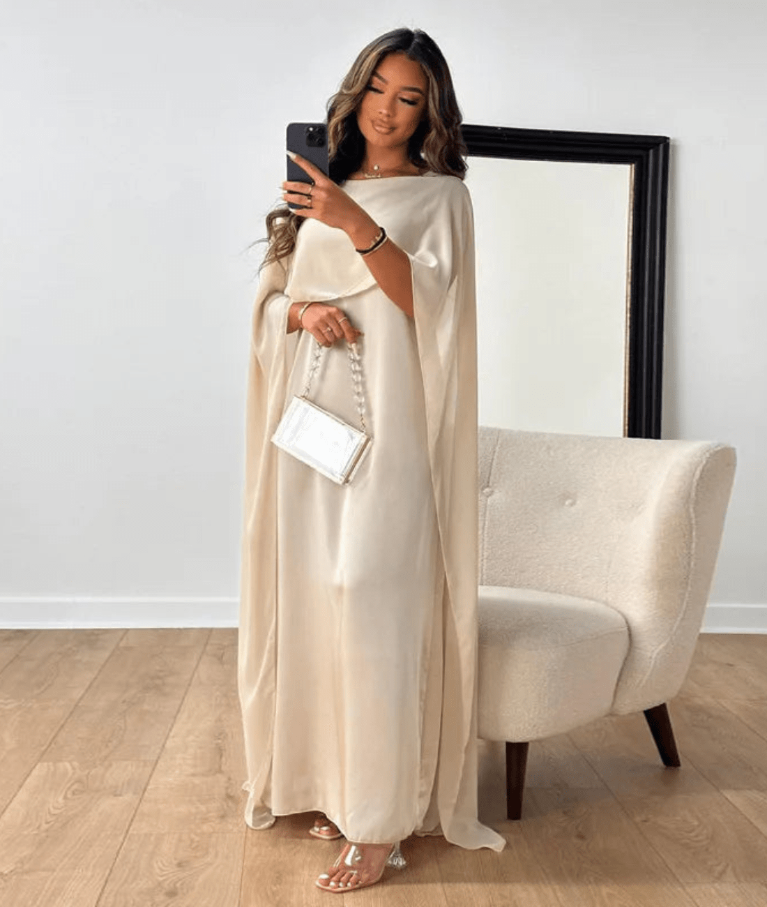 Mary | Floral Summer Dress | Soft Satin & Timeless Elegance