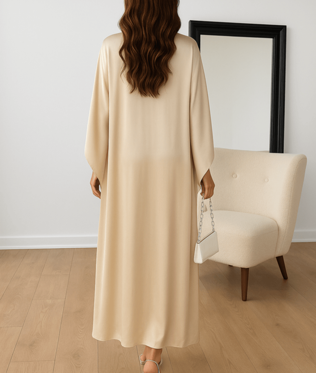 Mary | Floral Summer Dress | Soft Satin & Timeless Elegance