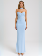 Emily | Women’s Strapless Choker Maxi Dress | Elegant Sculpted Evening Silhouette