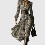 Joy | Vintage Print Midi Dress | Classic and Effortless