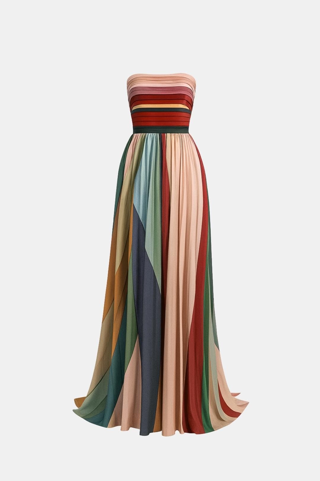 Maddison | Strapless Pleated Maxi Dress | Elegant Flow with Timeless Appeal