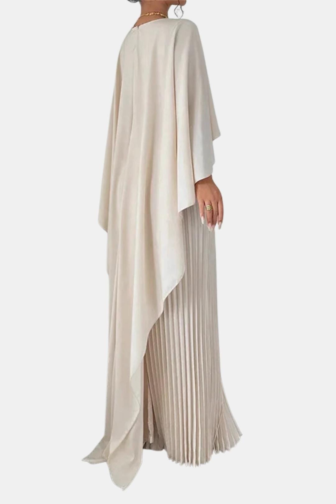 Dorothy | Pleated Chiffon Maxi Dress | High Neck & Effortless Grace