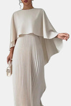 Dorothy | Pleated Chiffon Maxi Dress | High Neck & Effortless Grace