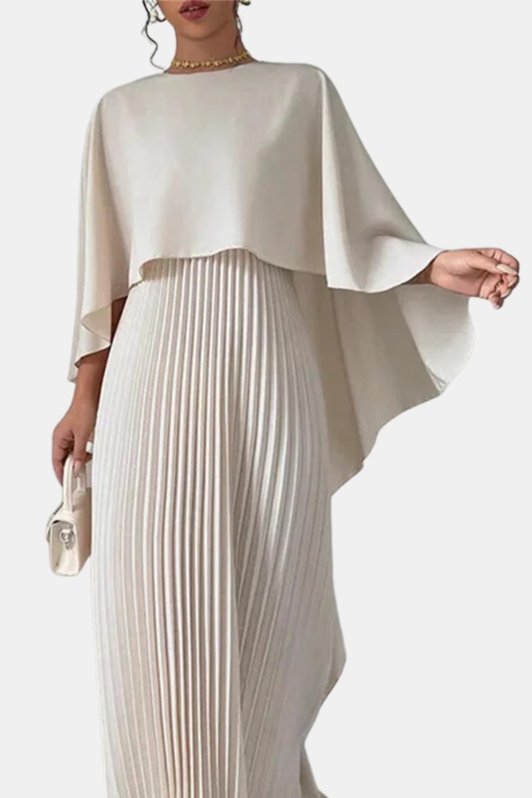 Dorothy | Pleated Chiffon Maxi Dress | High Neck & Effortless Grace