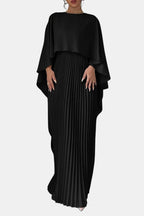 Dorothy | Pleated Chiffon Maxi Dress | High Neck & Effortless Grace