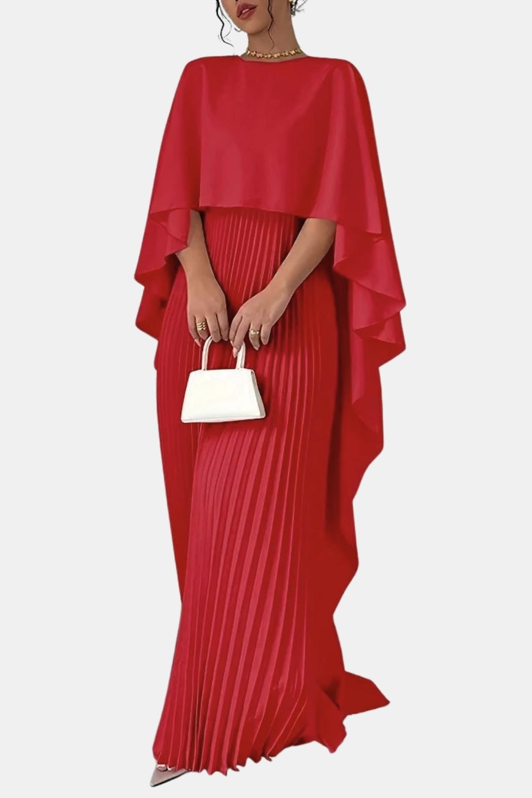 Dorothy | Pleated Chiffon Maxi Dress | High Neck & Effortless Grace