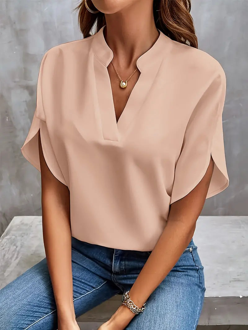 Lucia | Women's Elegant V-Neck Blouse | Lightweight and Versatile