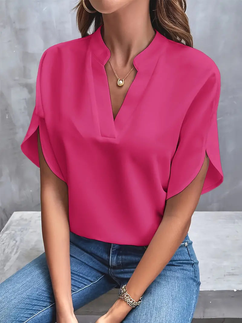 Lucia | Women's Elegant V-Neck Blouse | Lightweight and Versatile