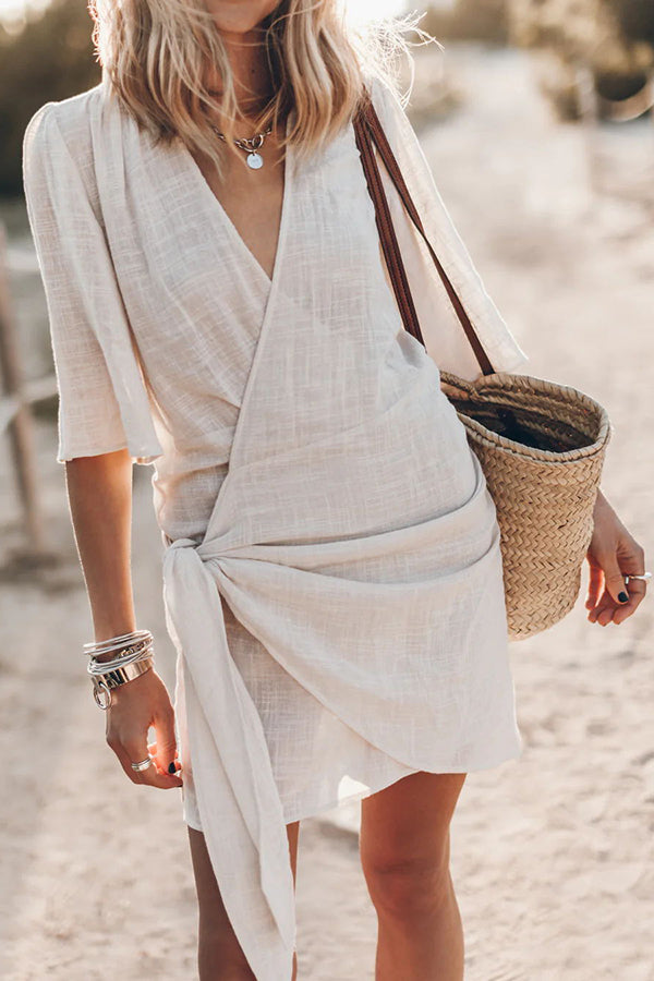 Mari | Women’s Wrap Mini Dress | Effortlessly Chic and Flattering