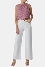 Valeria | Women's Textured Floral Blouse | Elegant Rose Design