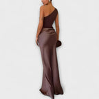Ariella | One-Shoulder Pleated Maxi Dress | Graceful and Sophisticated