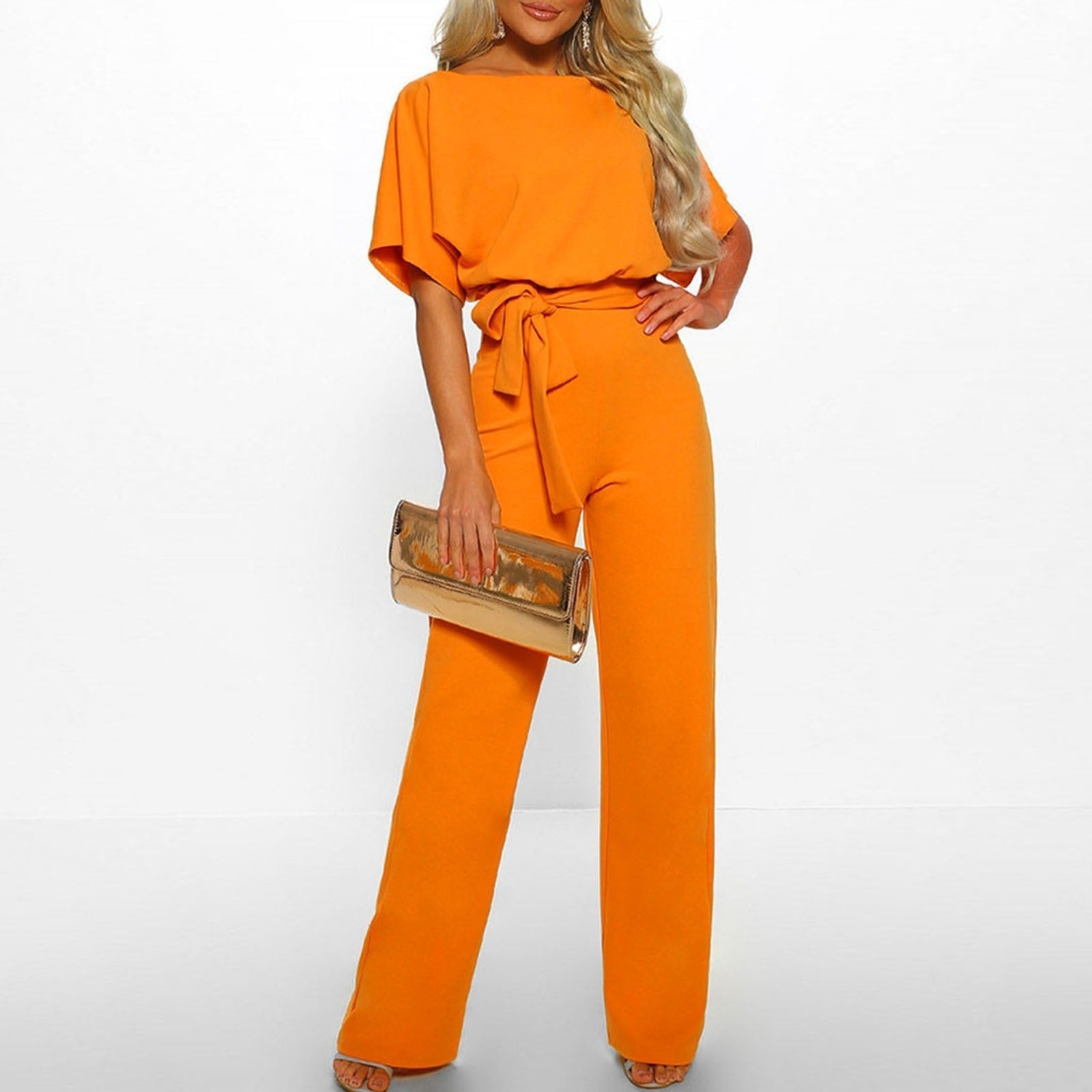 Catrin | Women’s Tie-Front Batwing Jumpsuit | Effortless Elegance & Relaxed Fit