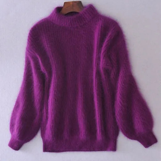Abby | Women's Angora Knit Sweater, Casual Soft Winter Pullover for Everyday Wear
