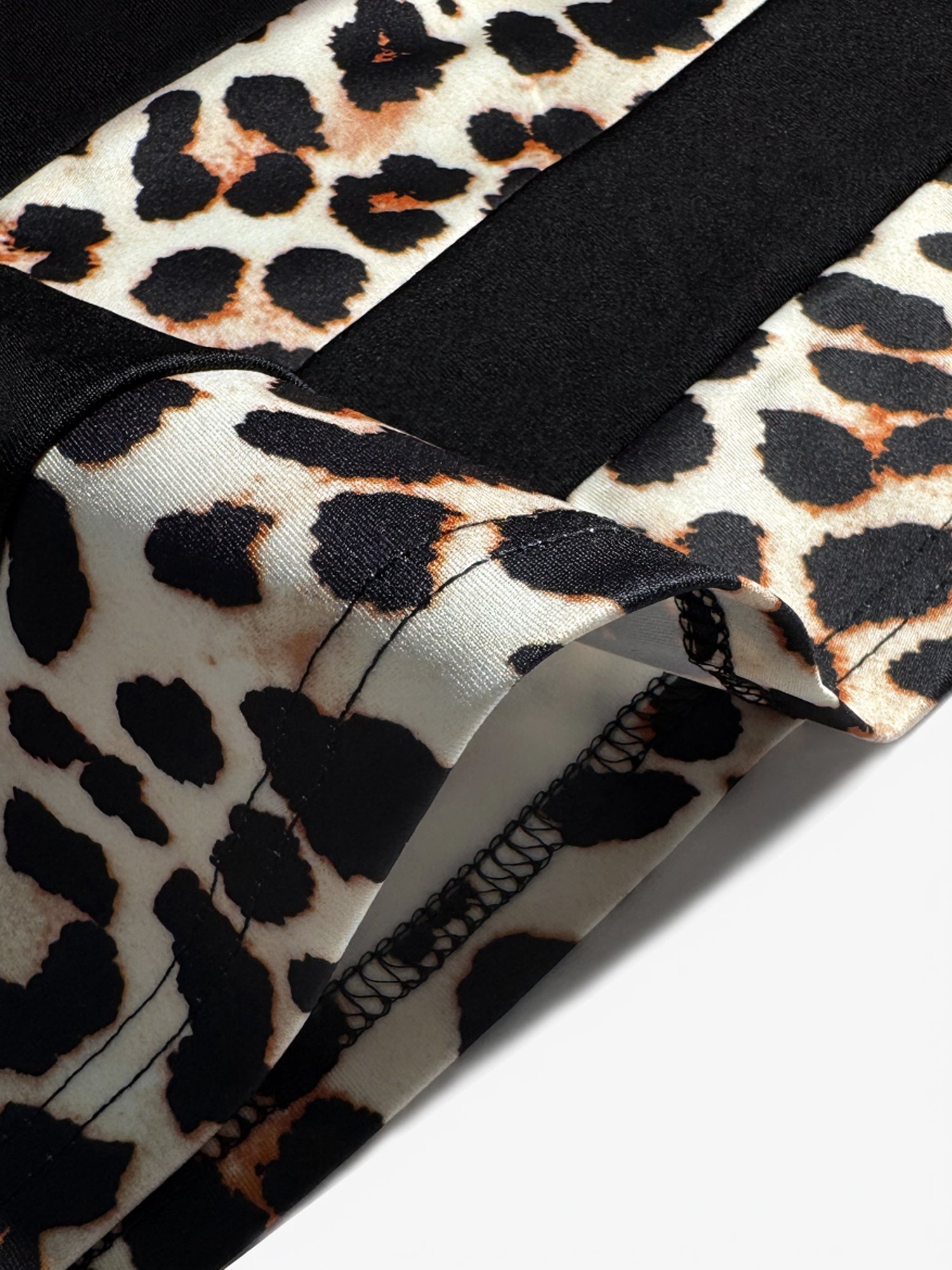 Poppy | Leopard Print Patchwork T-Shirt Dress | Effortless Casual Chic