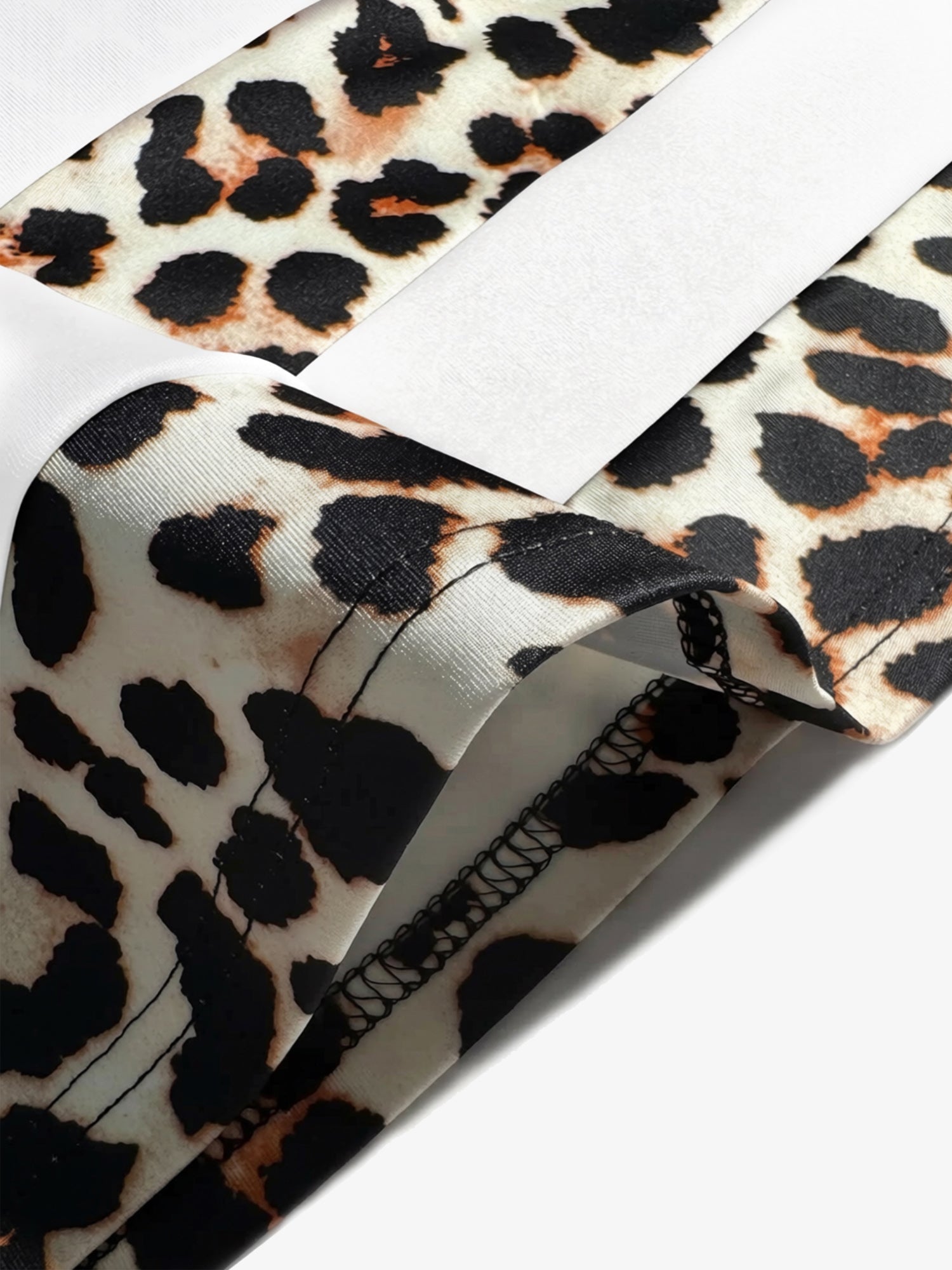 Poppy | Leopard Print Patchwork T-Shirt Dress | Effortless Casual Chic