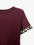 Poppy | Leopard Print Patchwork T-Shirt Dress | Effortless Casual Chic
