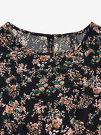 Eva | Floral Puff Sleeve Midi Dress | Feminine and Effortlessly Chic