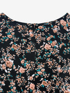 Eva | Floral Puff Sleeve Midi Dress | Feminine and Effortlessly Chic