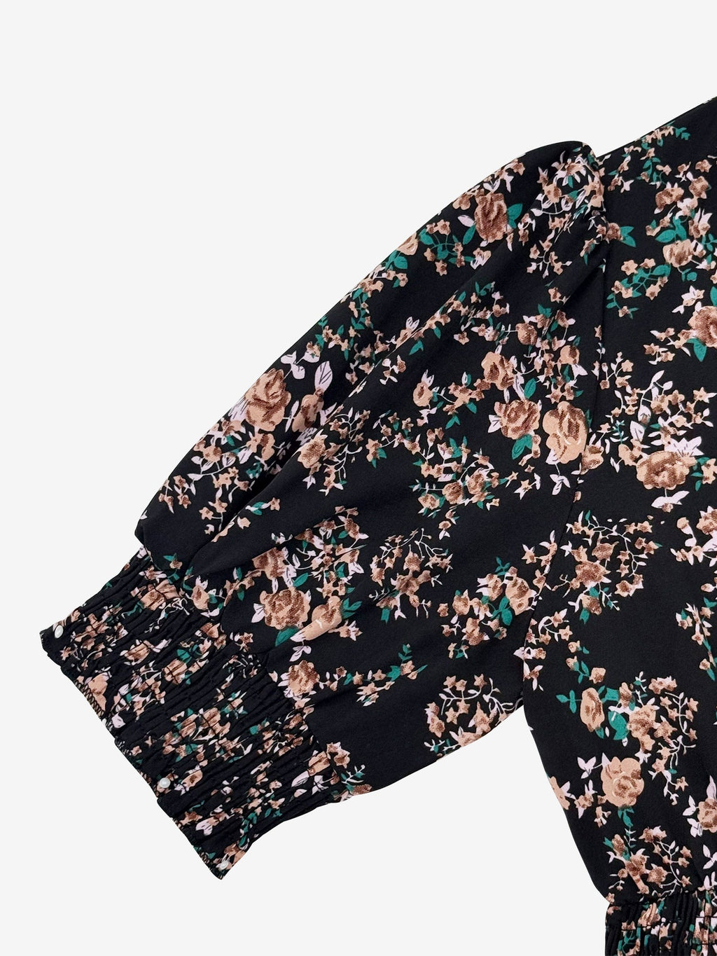 Eva | Floral Puff Sleeve Midi Dress | Feminine and Effortlessly Chic