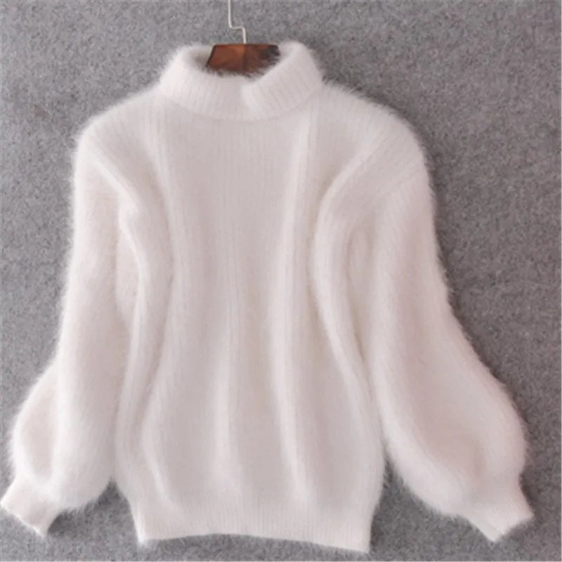 Abby | Women's Angora Knit Sweater, Casual Soft Winter Pullover for Everyday Wear