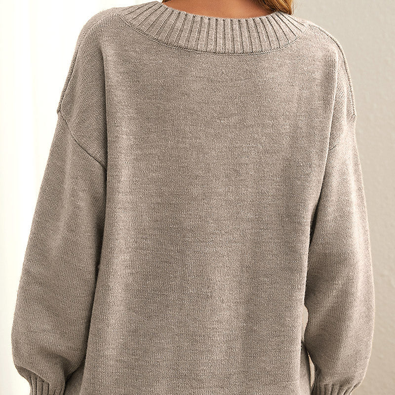 Rose | Women's Knit Sweater, Elegant Cashmere Winter Pullover for Casual Wear