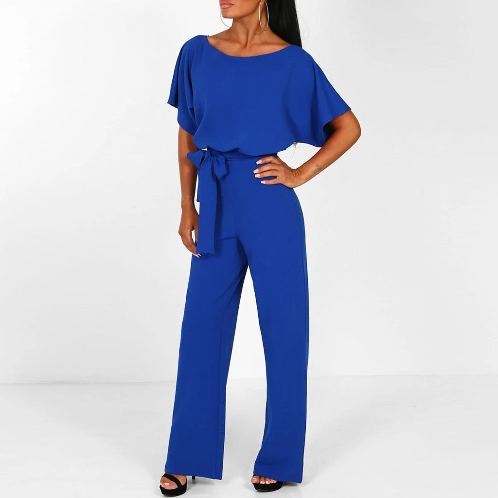 Catrin | Women’s Tie-Front Batwing Jumpsuit | Effortless Elegance & Relaxed Fit