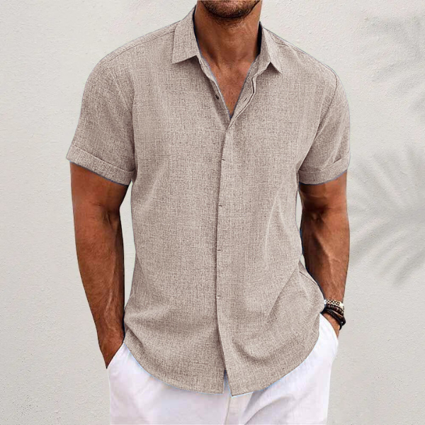 Mario | Men’s Short Sleeve Linen Shirt | Lightweight Summer Essential