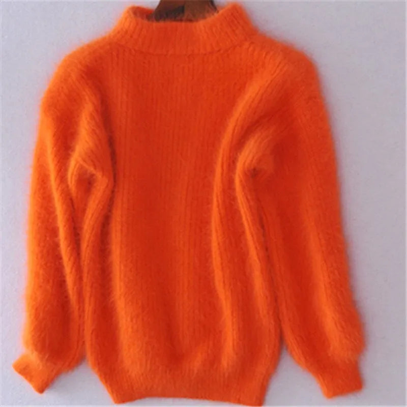 Abby | Women's Angora Knit Sweater, Casual Soft Winter Pullover for Everyday Wear