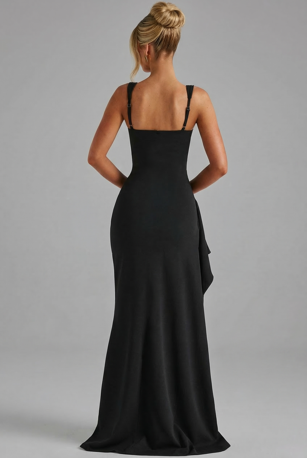 Isla | Elegant Bodycon Slip Maxi Dress | Open Back & Leg Split Glam