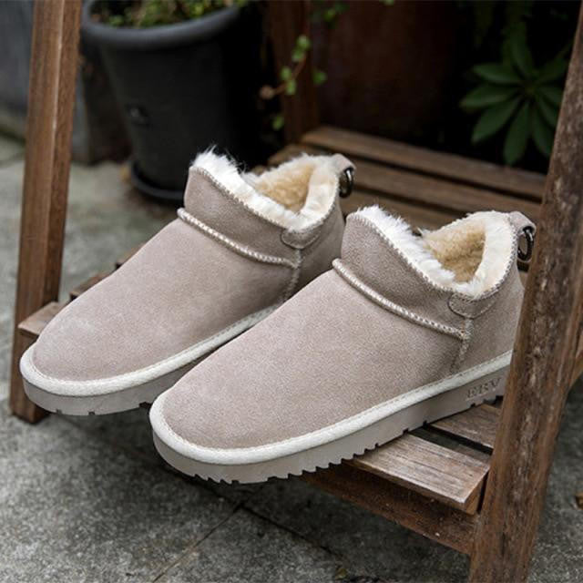 Else | Women's Faux Fur Lined Ankle Boots, Non-Slip Winter Boots