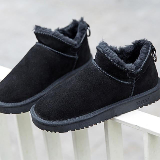 Else | Women's Faux Fur Lined Ankle Boots, Non-Slip Winter Boots
