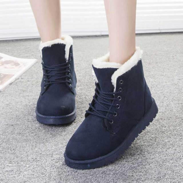 Alina | Women's Faux Fur Lined Ankle Boots, Cozy Winter Boots