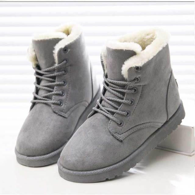 Alina | Women's Faux Fur Lined Ankle Boots, Cozy Winter Boots
